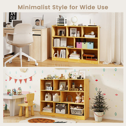 3-Tier 8-Cube Floor Standing Storage Shelves, Yellow Bookcases at Gallery Canada