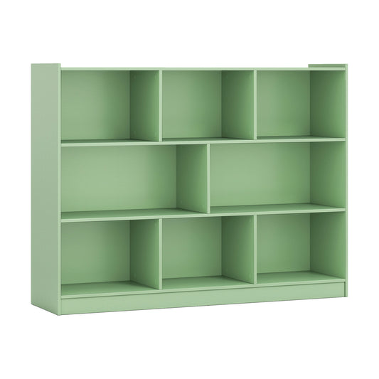 3-Tier Open Bookcase, 8-Cube Floor Shelves, Green Bookcases Green at Gallery Canada