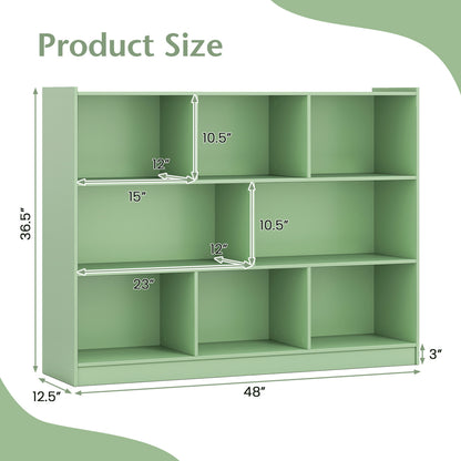 3-Tier Open Bookcase, 8-Cube Floor Shelves, Green Bookcases at Gallery Canada