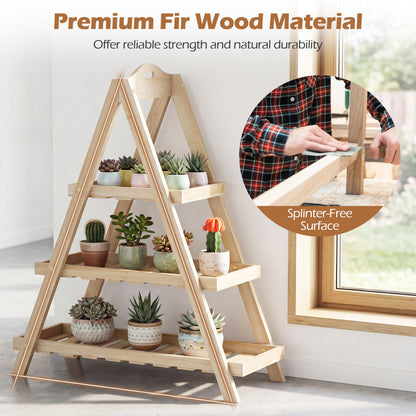 3-Tier Plant Stand, Flower Pot Display, Natural Plant Stands at Gallery Canada