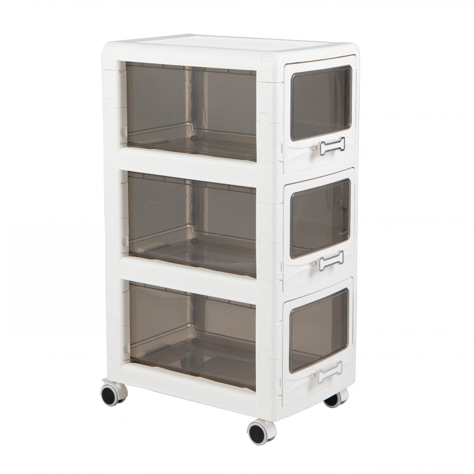 3-Tier Plastic Drawer Storage Organizer, Rolling Cart, Lockable Wheels File Cabinets Options at Gallery Canada