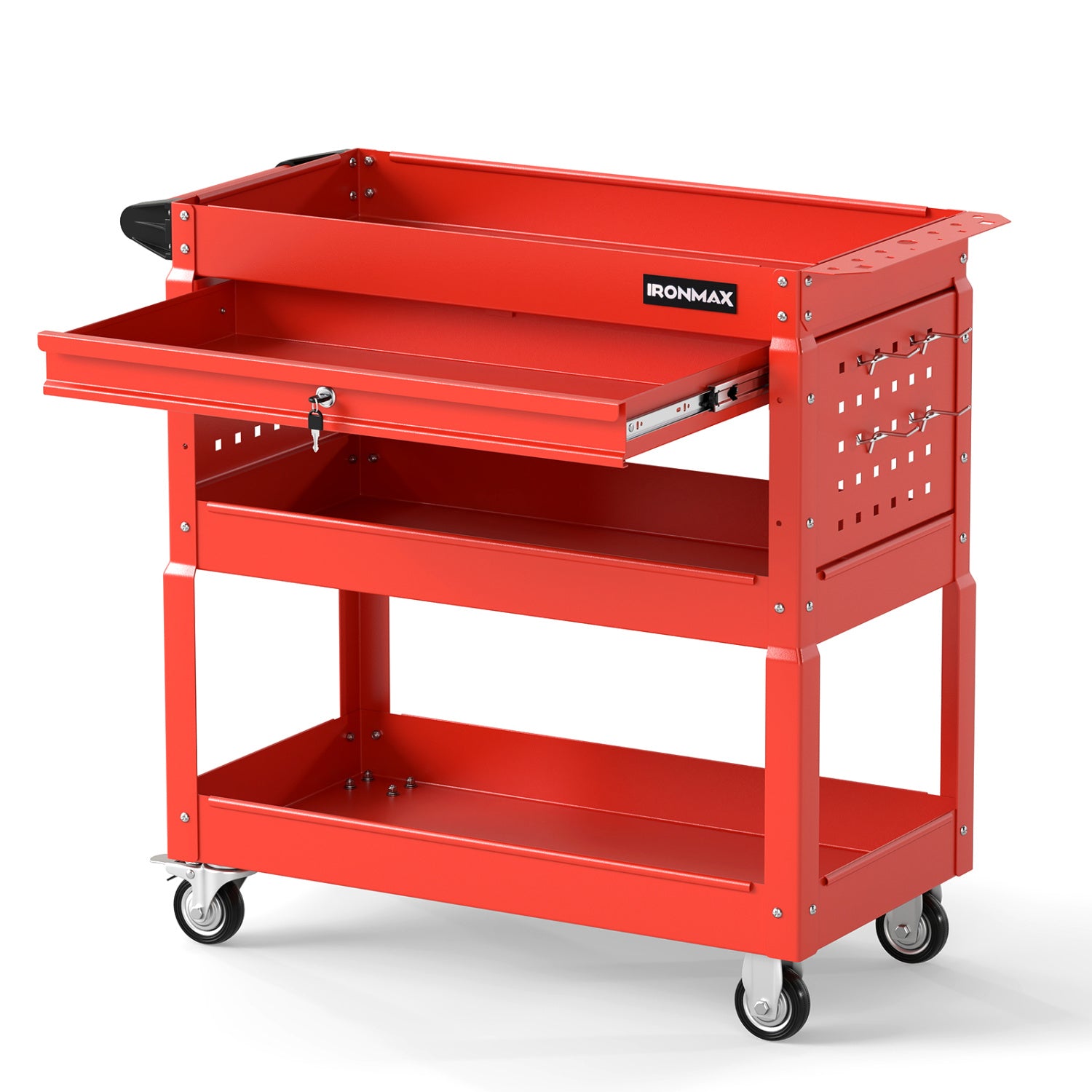 3-Tier Rolling Tool Cart, Red Garages at Gallery Canada