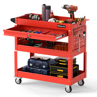 3-Tier Rolling Tool Cart, Red Garages at Gallery Canada