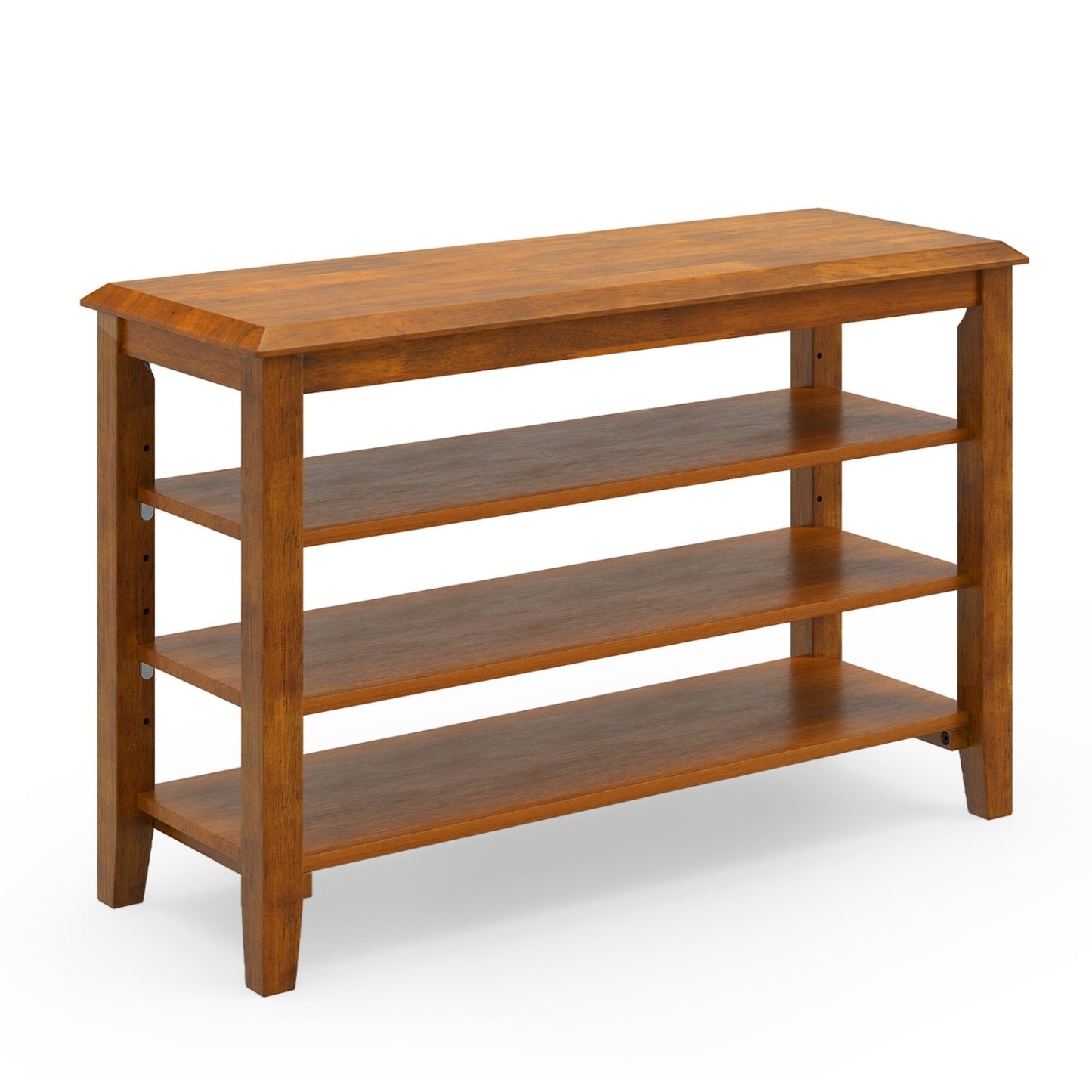 3-Tier Shoe Rack Bench, Adjustable Shelves, Entryway Living Room, Brown Shoe Racks & Storage Benches at Gallery Canada