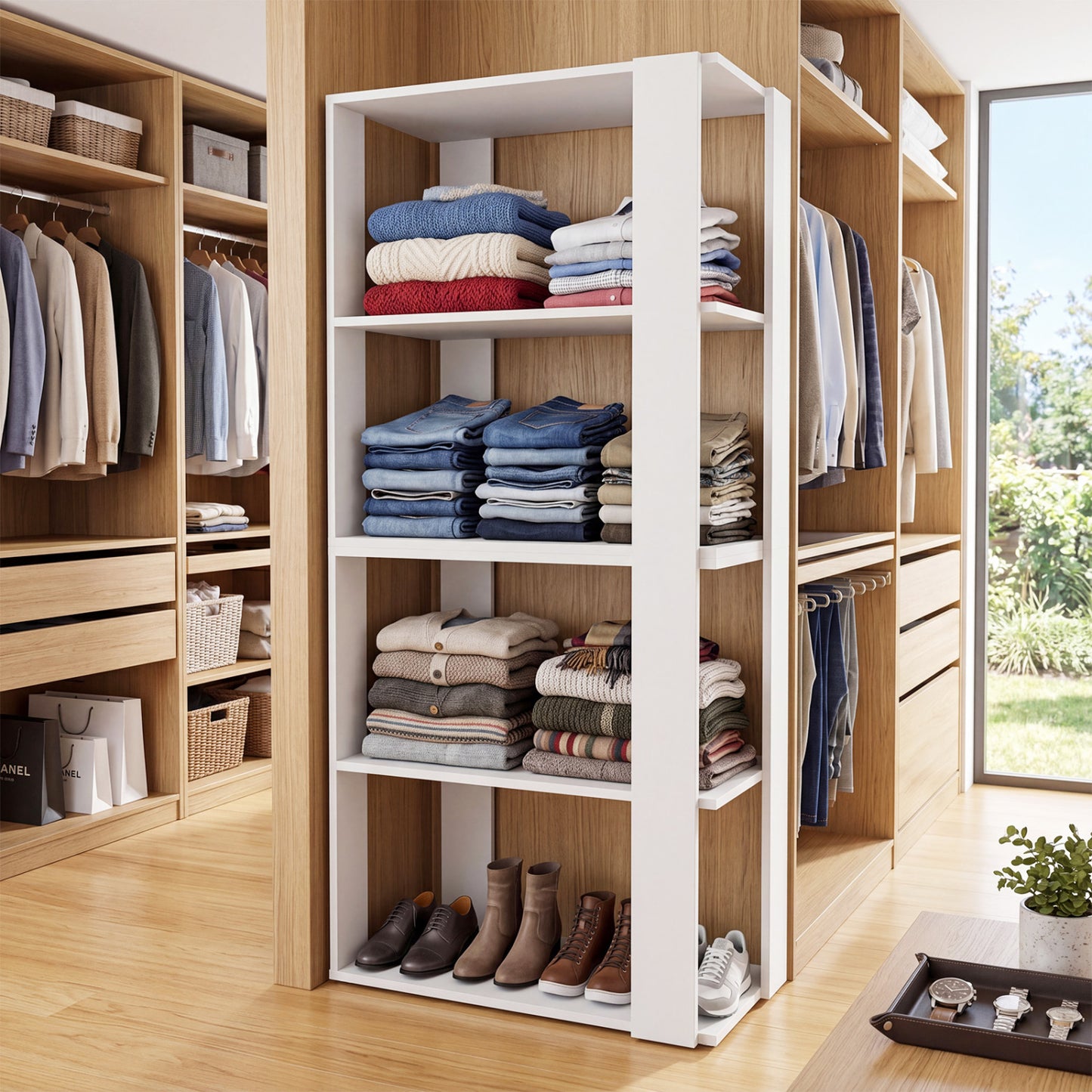3-Tier Shoe Rack Modern Shoe Organizer with Stackable Design, White