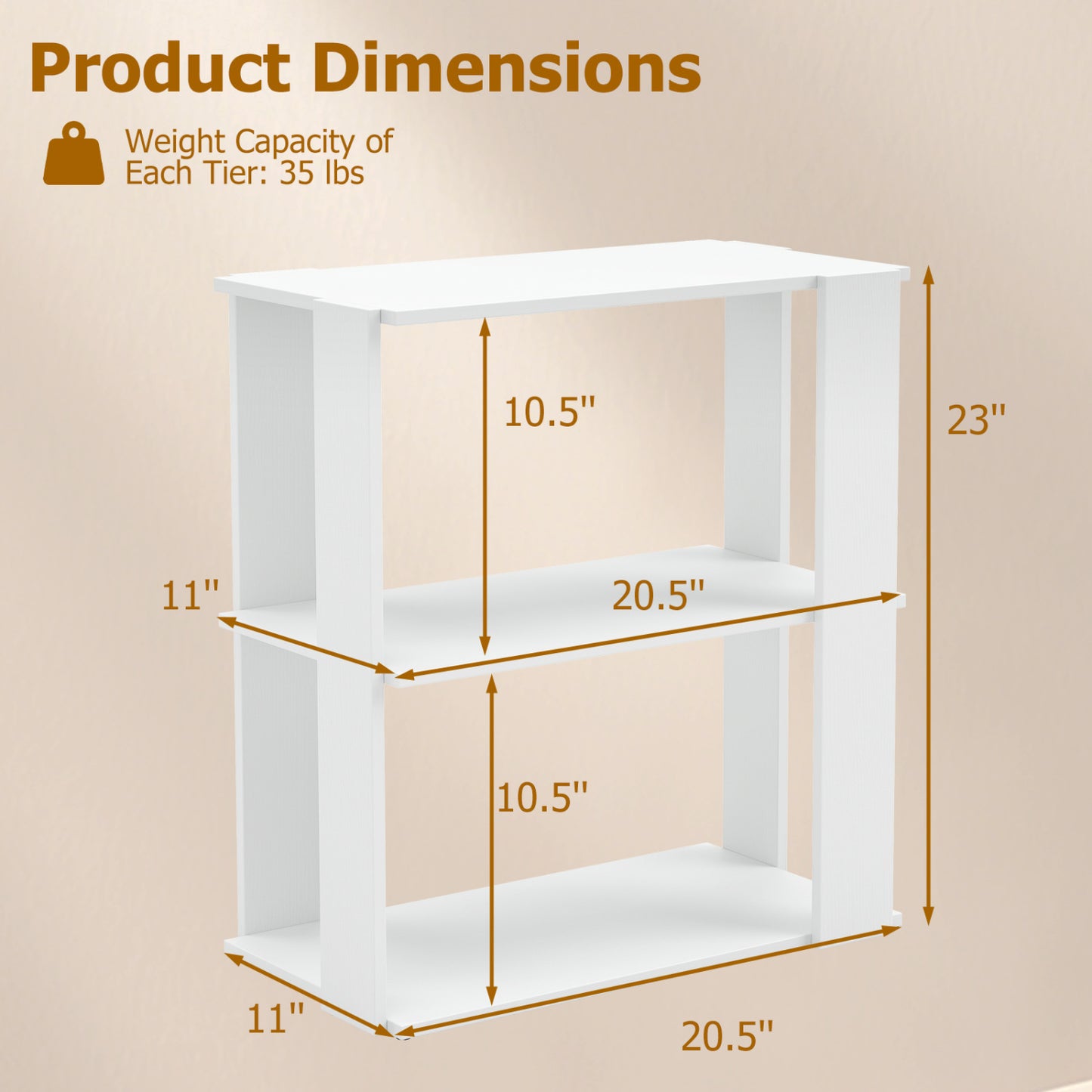 3-Tier Shoe Rack Set of 2 with Stackable Design and Anti-Tipping Device for Closet, White Shoe Racks & Storage Benches at Gallery Canada