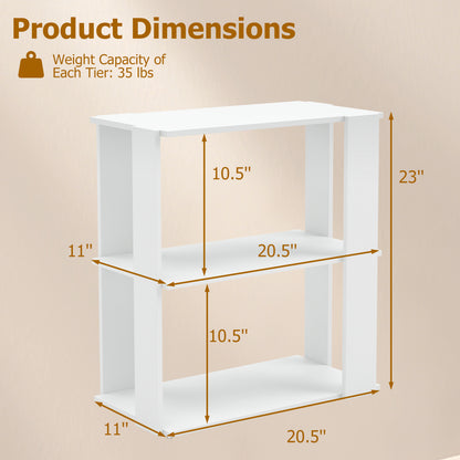 3-Tier Shoe Rack Set of 2 with Stackable Design and Anti-Tipping Device for Closet, White Shoe Racks & Storage Benches at Gallery Canada