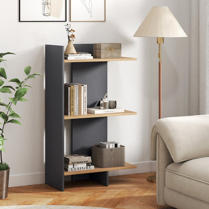 3 Tier Wooden Bookshelf With Anti-Tipping Kit, Oak Bookcases at Gallery Canada