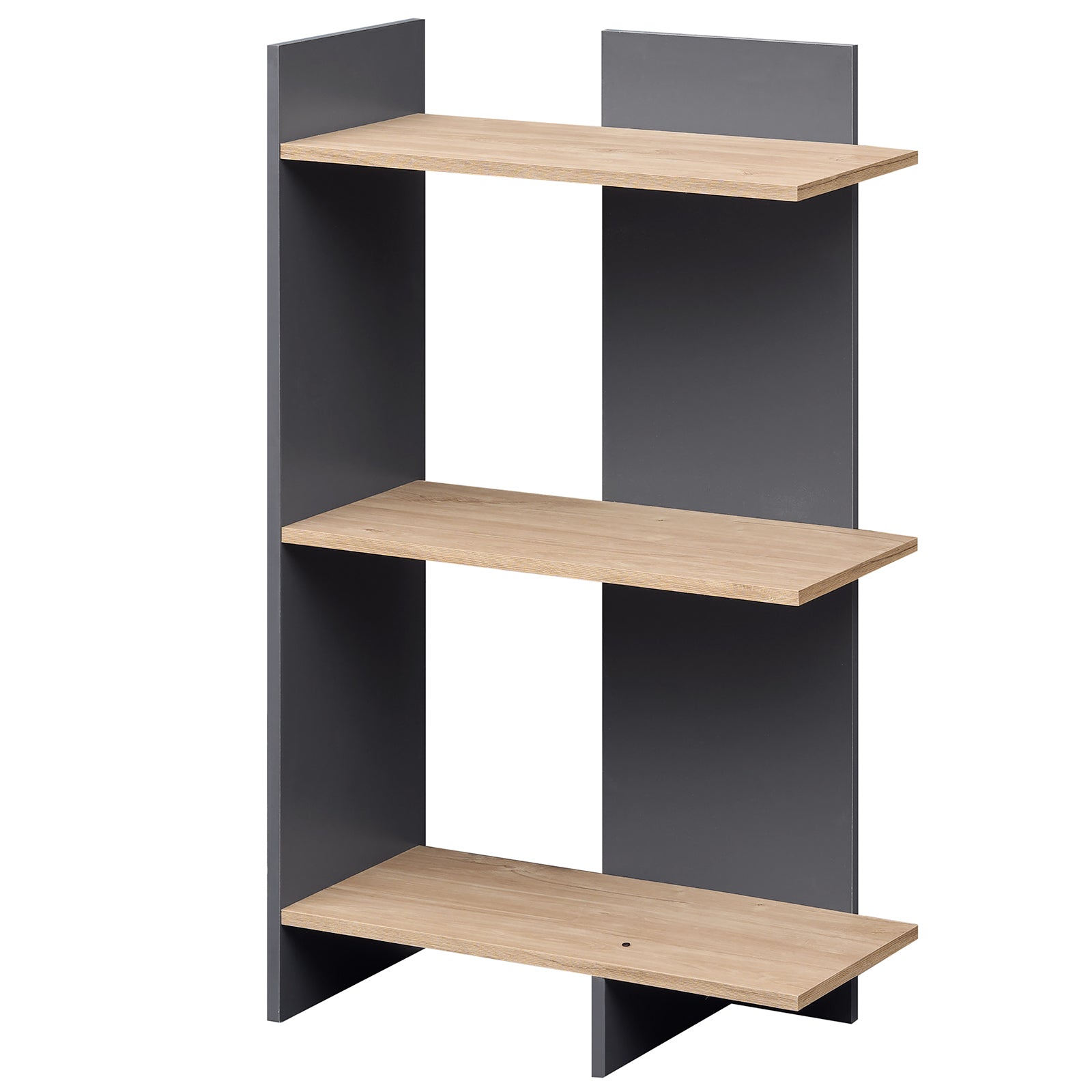 3 Tier Wooden Bookshelf With Anti-Tipping Kit, Oak Bookcases at Gallery Canada