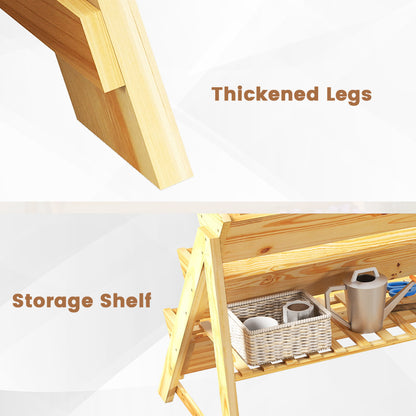 3 Tier Wooden Vertical Raised Garden Bed, Natural Raised Garden Beds at Gallery Canada