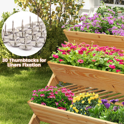 3 Tier Wooden Vertical Raised Garden Bed, Natural Raised Garden Beds at Gallery Canada