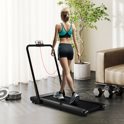 3-in-1 3HP Folding Treadmill with Smart Apps Remote Control and Speakers, Black Sports at Gallery Canada