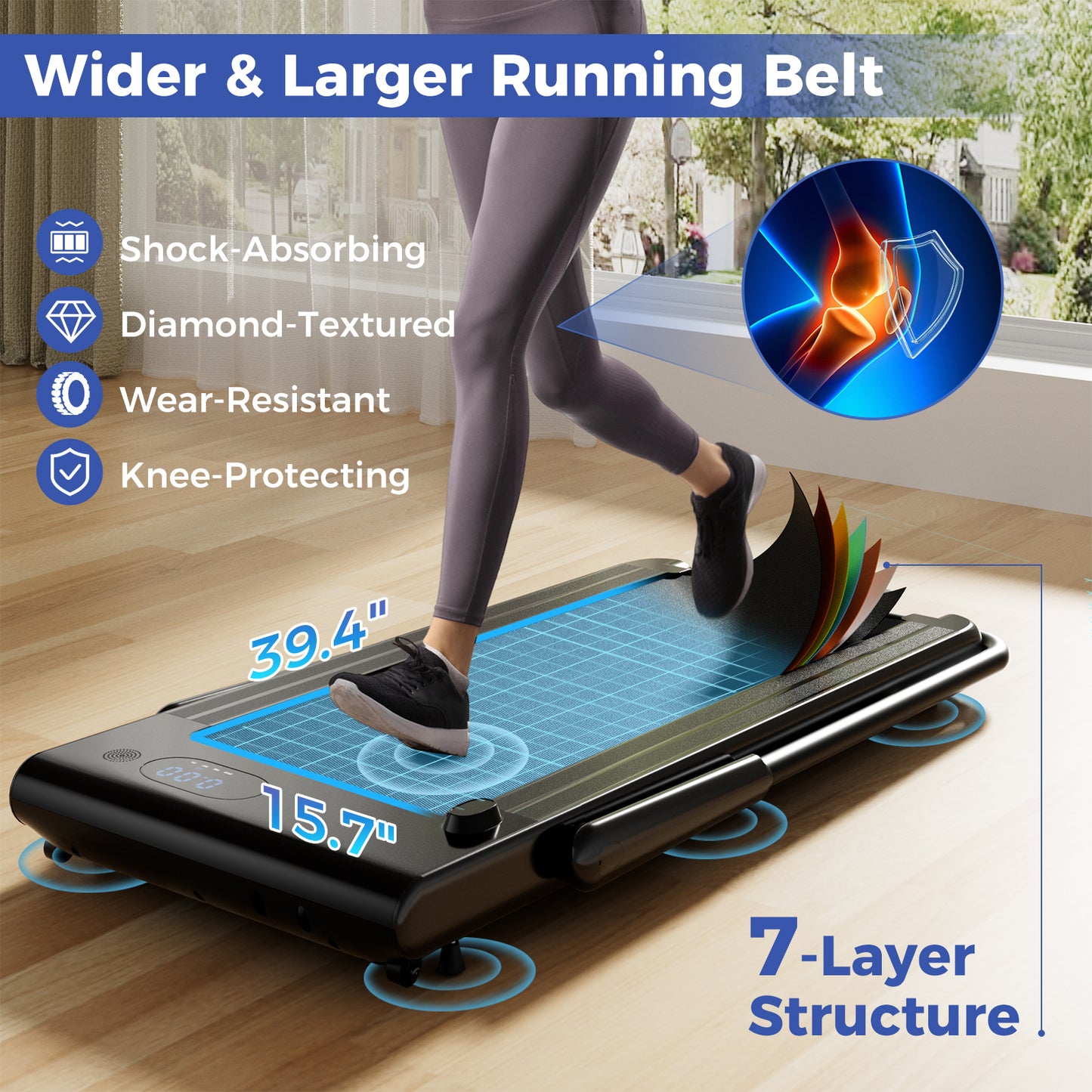 3-in-1 3HP Folding Treadmill with Smart Apps Remote Control and Speakers, Black Sports at Gallery Canada
