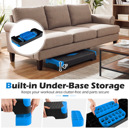 3-in-1 Aerobic Step Platform Set, 2 Stackable Risers, Balance Trainers, Blue Sport Equipments at Gallery Canada