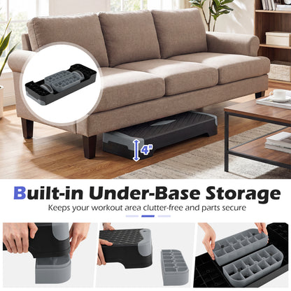 3-in-1 Aerobic Step Platform Set, 2 Stackable Risers, Balance Trainers, Gray Sport Equipments at Gallery Canada