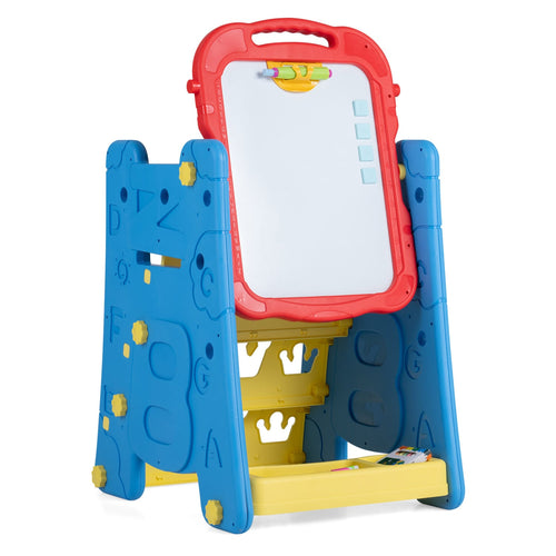 3 In 1 Art Easel For Kids, Double Sided Magnetic Board, Blue