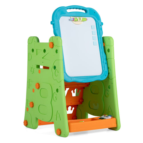 3 In 1 Art Easel For Kids, Double Sided Magnetic Board, Green
