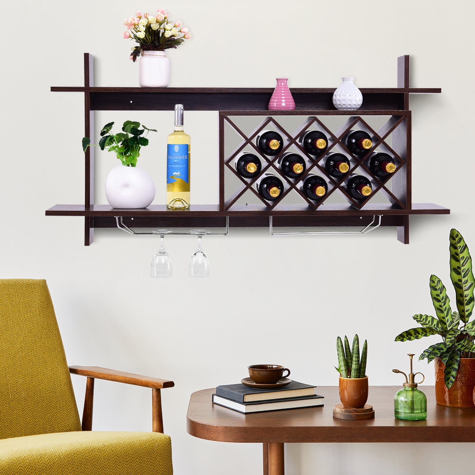 3-in-1 Dining Set: Windsor Chairs Industrial Sideboard & Wall-Mount Wine Rack Combo Dining Room Sets at Gallery Canada