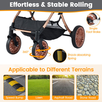 3-in-1 Foldable Pet Stroller with Sun Shade and Safety Belt for up to 55 lbs Small Medium Dogs Cats, Black Cat Supplies at Gallery Canada