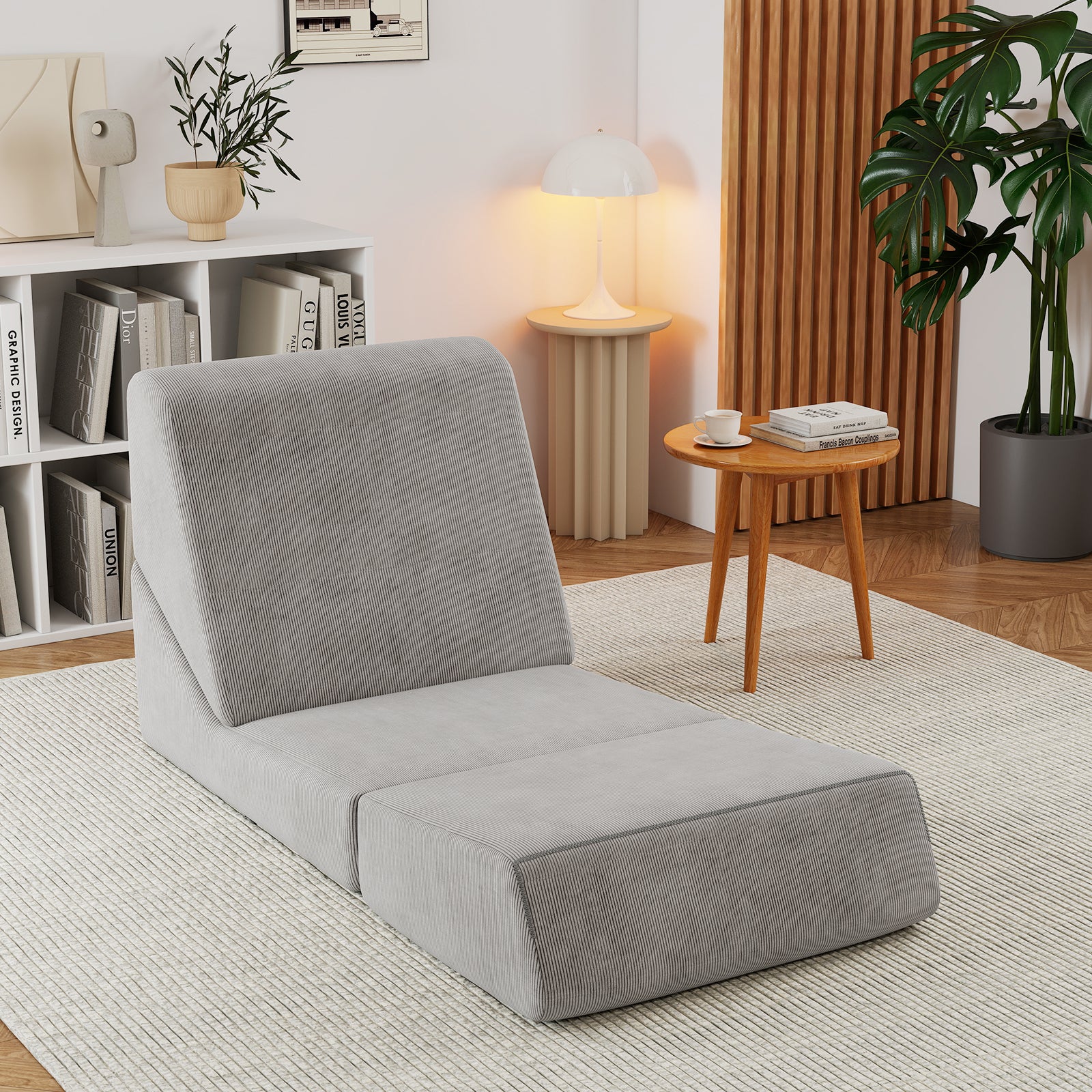 3-in-1 Folding Sofa Bed with Washable Zippered Cover, Gray Sofas & Loveseats at Gallery Canada