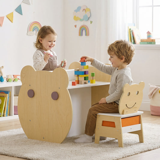 3-in-1 Kids Art Table and Chair with Storage and Reversible Whiteboard Chalkboard for Ages 3-10 Years Old, White Kids Table & Chair Sets White at Gallery Canada