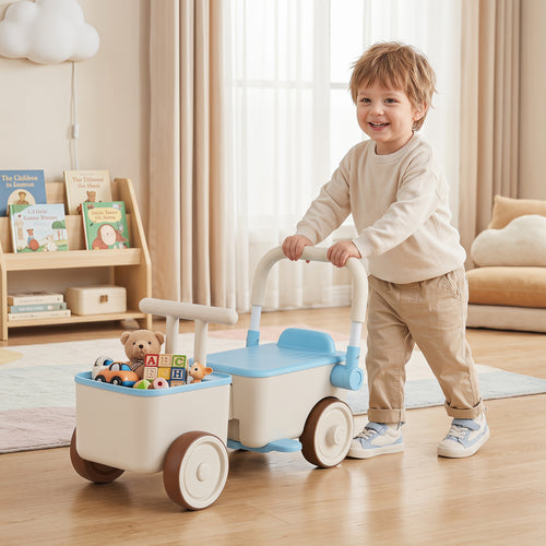 3-in-1 Kids Ride On Push Car, Blue
