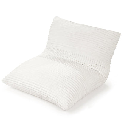 3-in-1 Large Corduroy Bean Bag Chair, Beige