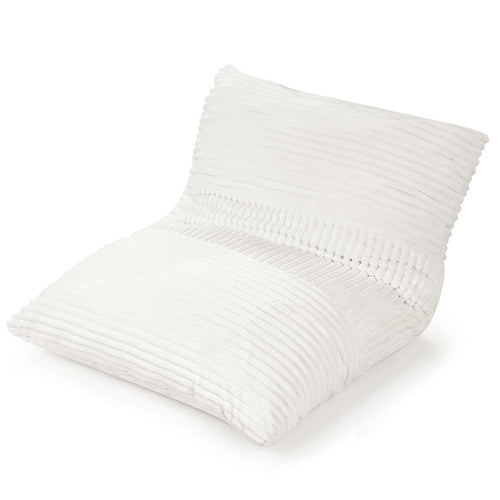 3-in-1 Large Corduroy Bean Bag Chair, Beige
