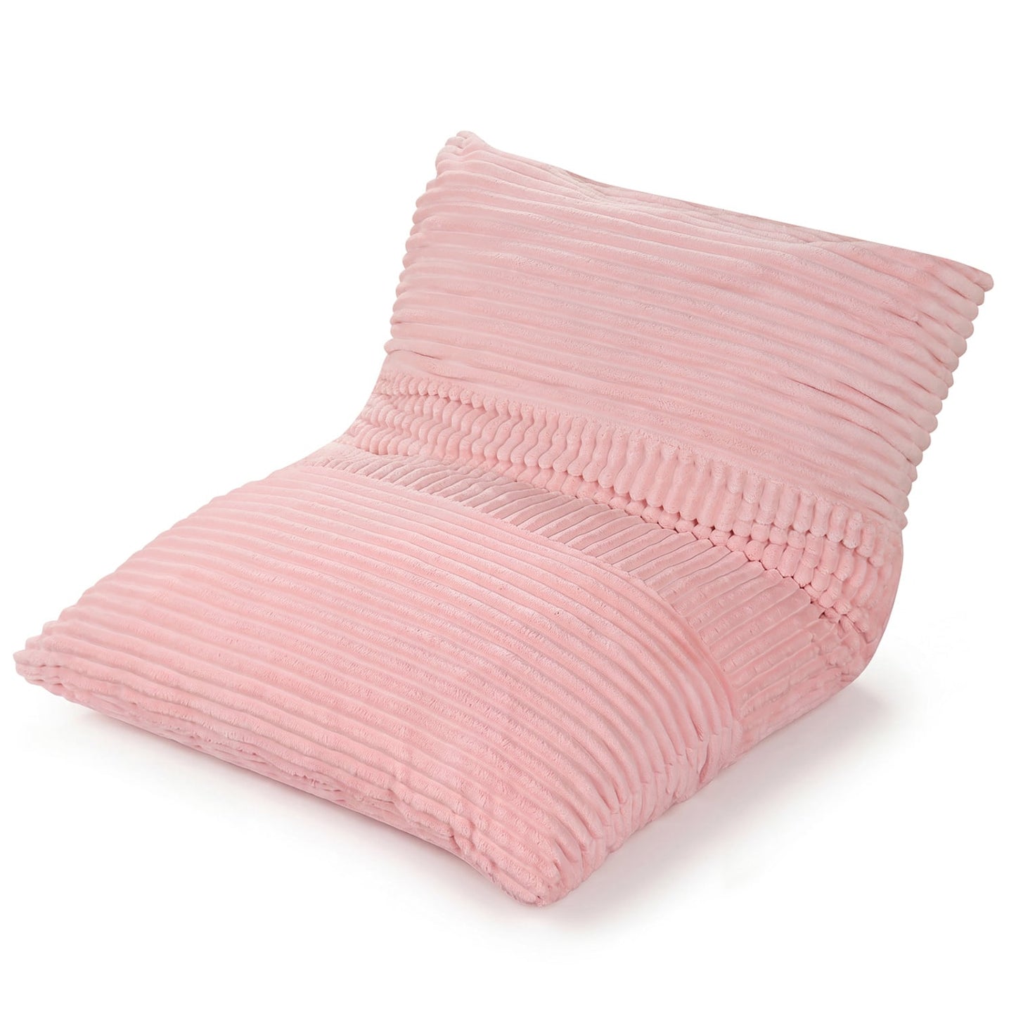 3-in-1 Large Bean Bag Chair, Corduroy, Pink