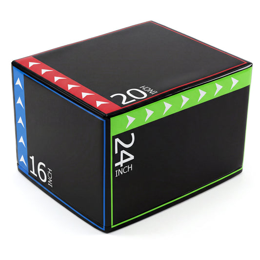 3-In-1 Plyometric Box, 16 x 20 x 24 Inches, Soft Plyo Jump Box Yoga & Gym Mats Options at Gallery Canada