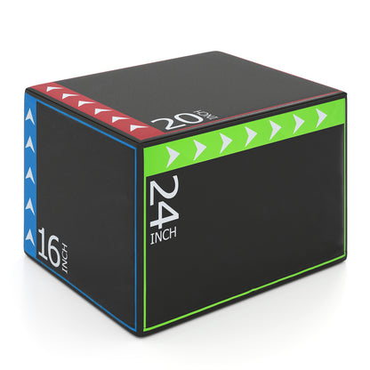 3-In-1 Plyometric Box, 16 x 20 x 24 Inches, Soft Plyo Jump Box Yoga & Gym Mats Options at Gallery Canada