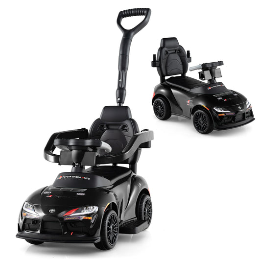 3-in-1 Toyota Licensed Foot-to-Floor Stroller Sliding Walking Toy, Black