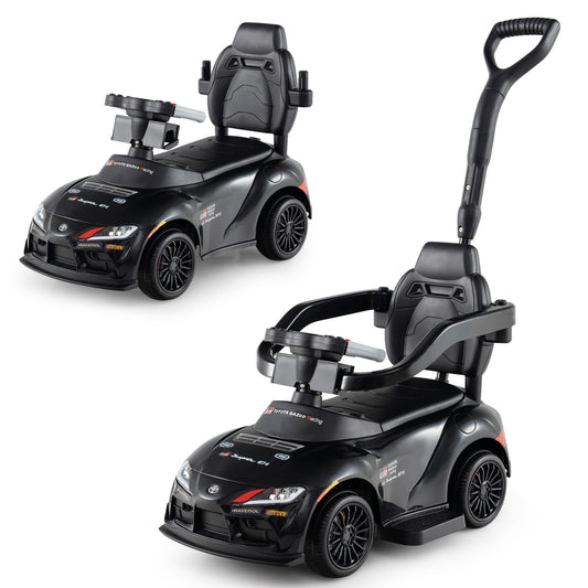 3-in-1 Toyota Licensed Foot-to-Floor Stroller Sliding Walking Toy, Black