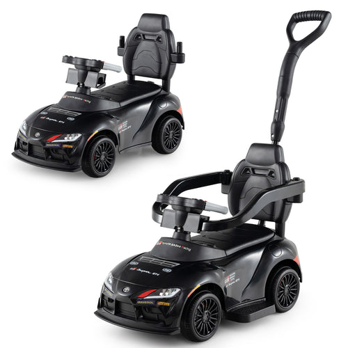 3-in-1 Toyota Licensed Foot-to-Floor Stroller Sliding Walking Toy, Black