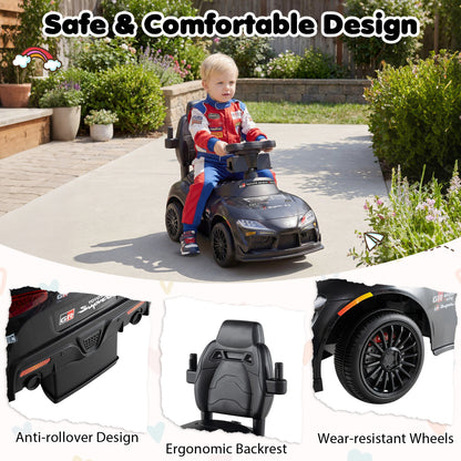 3-in-1 Toyota Licensed Foot-to-Floor Stroller Sliding Walking Toy, Black Push & Pedal Ride On Toys at Gallery Canada