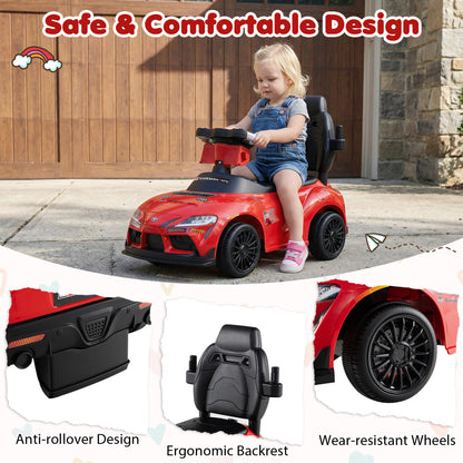 3-in-1 Toyota Licensed Foot-to-Floor Stroller Sliding Walking Toy, Red Push & Pedal Ride On Toys at Gallery Canada
