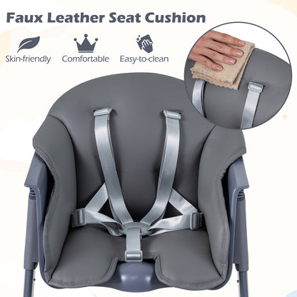 3-In-1 Washable Baby High Chair With Tray, Gray High Chairs at Gallery Canada