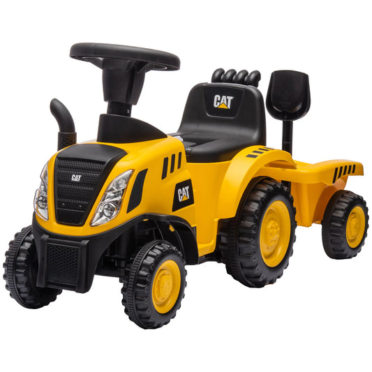 No Power Ride On Tractor with Shovel, Trailer Toy Excavators Yellow at Gallery Canada