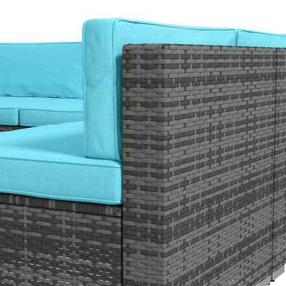 7 Piece Patio Furniture Set, PE Rattan Outdoor Conversation Set with Sectional Sofa Patio Furniture Sets at Gallery Canada