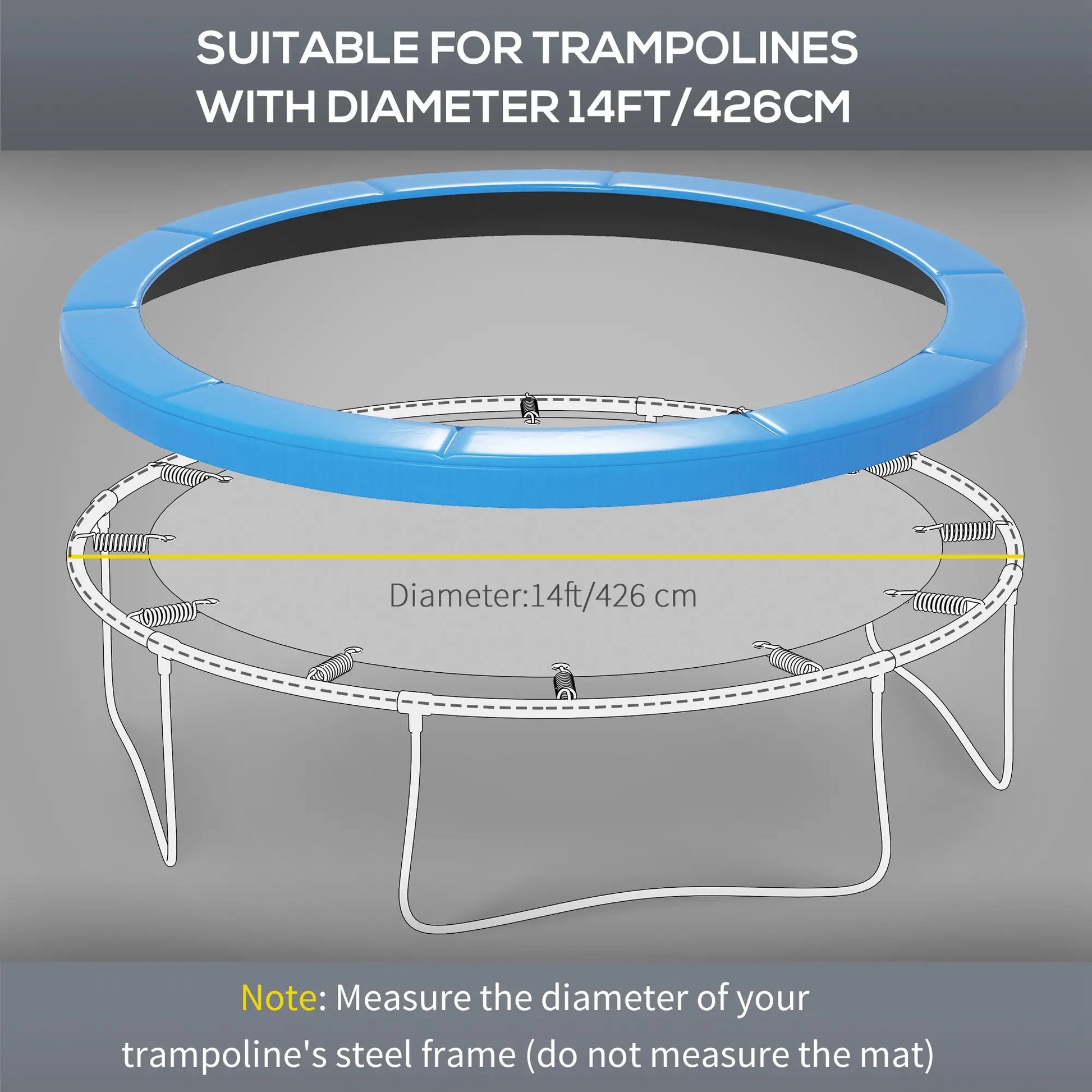14ft Trampoline Replacement Pad, Jump Bounce Exercise, Light Blue Trampolines at Gallery Canada