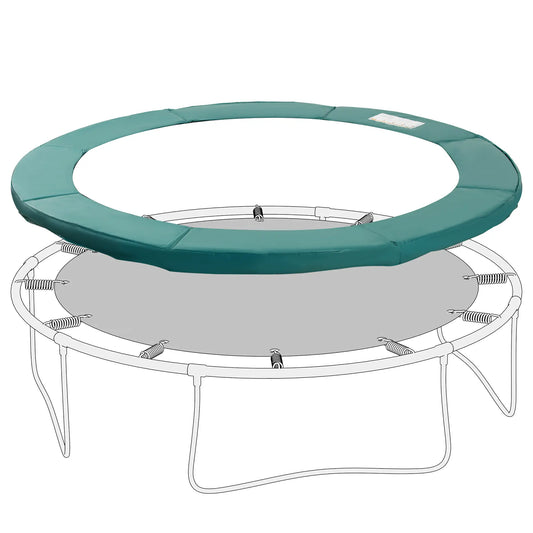 14FT Trampoline Pad Replacement, Φ168" Spring Cover, Water-Resistant, Green Trampolines Green at Gallery Canada