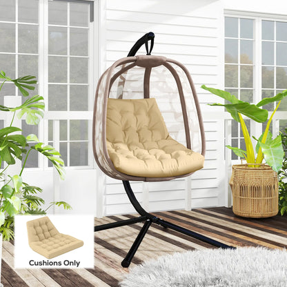 Outdoor Swing Cushion, Tufted Patio Cushion, Beige Patio Chair Cushions at Gallery Canada