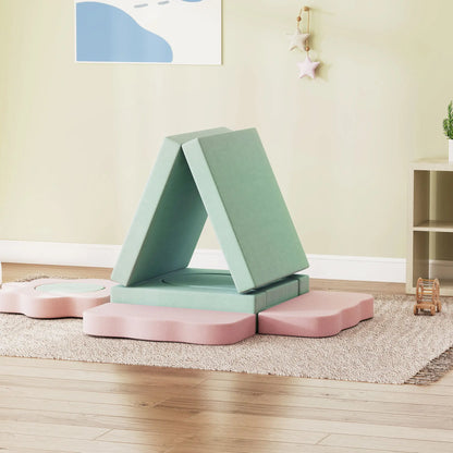 12-Piece Climbing Toys for Toddlers, Indoor Play Set, Green Kids Gym & Playmats at Gallery Canada