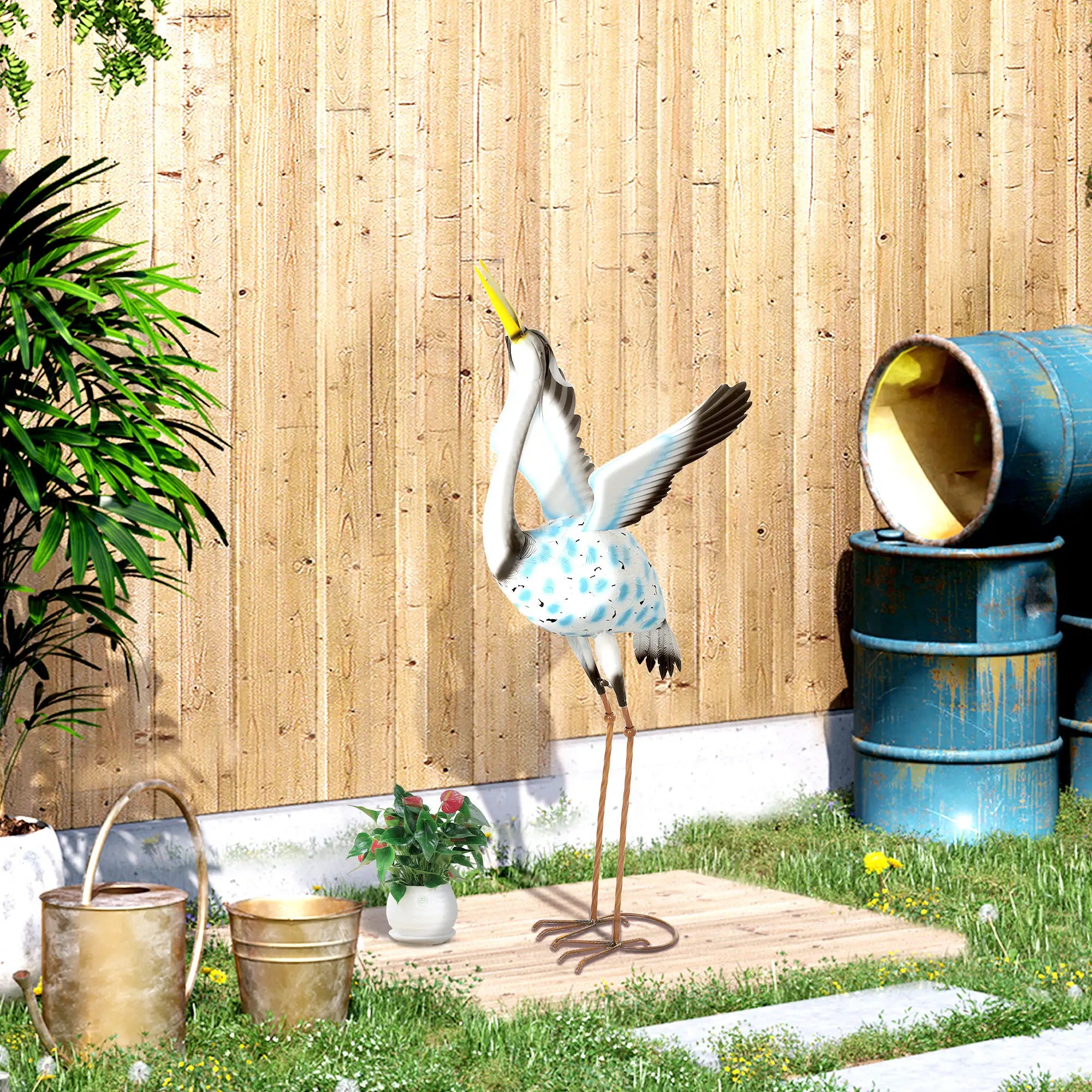 Flying Crane Garden Statue, 42.5