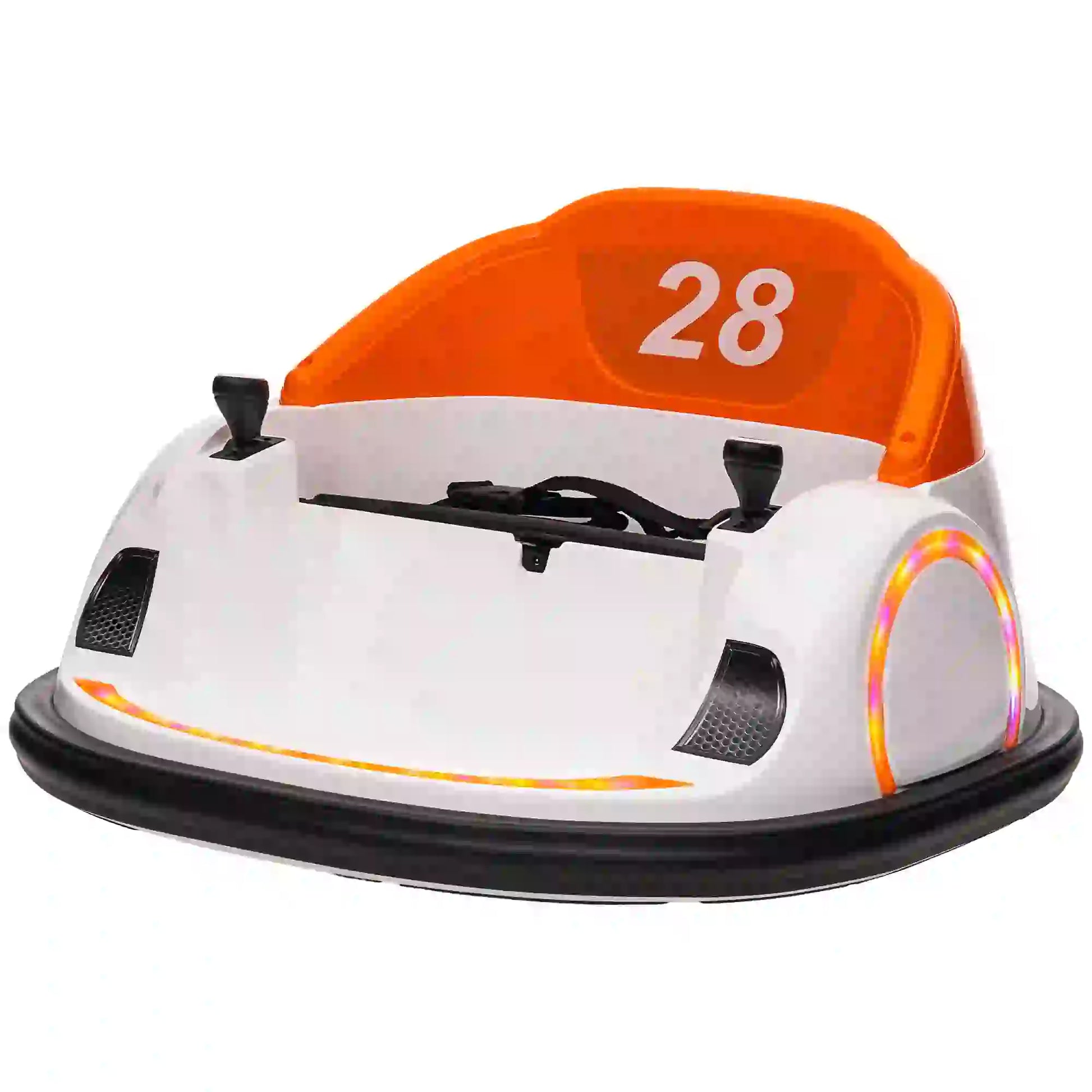 12V Bumper Car, 360 Degree Remote Control, Lights Music Horn, 1.5-5 Years, Orange Electric Toy Cars Orange at Gallery Canada