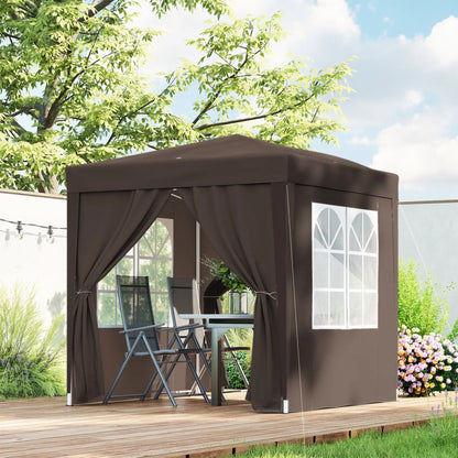 6.6'x6.6' Pop Up Canopy Tent, Instant Sun Shelter Gazebo, Coffee Pop Up Canopies at Gallery Canada