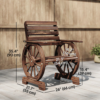 Wood Outdoor Patio Lounge Chair, Carbonized, Slatted Wide Seat Patio Chairs at Gallery Canada