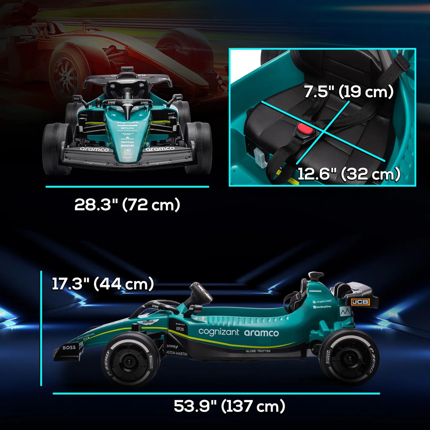 12V Electric Go Kart, Kids Ride On Car, 4 Shock Absorbing Wheels, Remote Control Electric Toy Cars at Gallery Canada