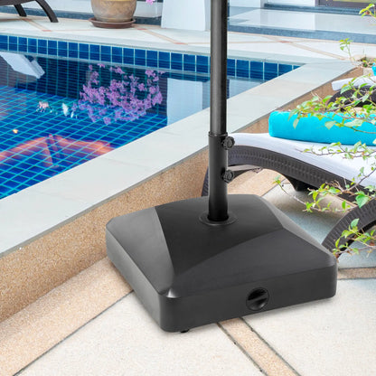Heavy Duty Patio Umbrella Base with Wheels, 132 lb, Black Umbrella Bases at Gallery Canada
