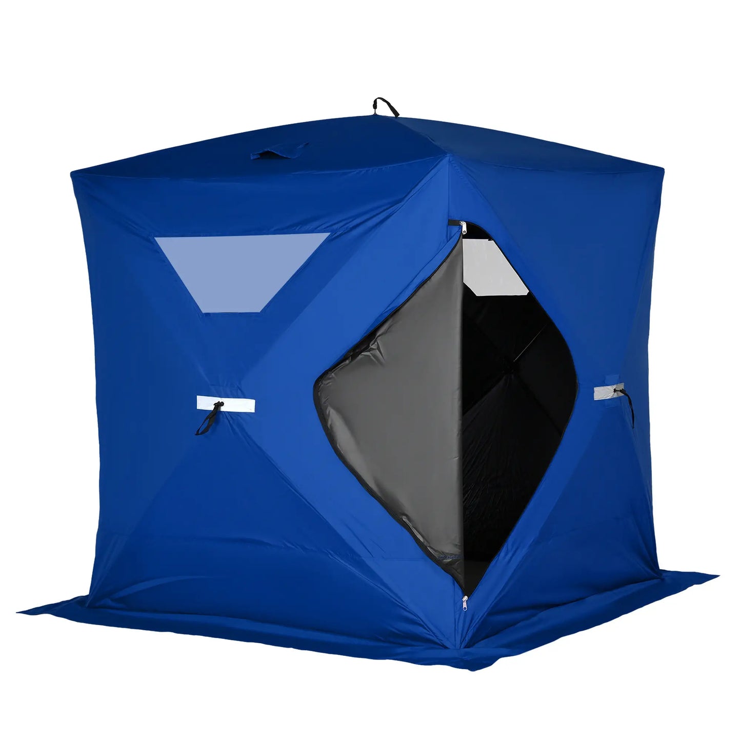 2-4 Person Pop-Up Ice Fishing Tent, Windproof Windows, Carrying Bag, Blue Ice Fishing Tents at Gallery Canada
